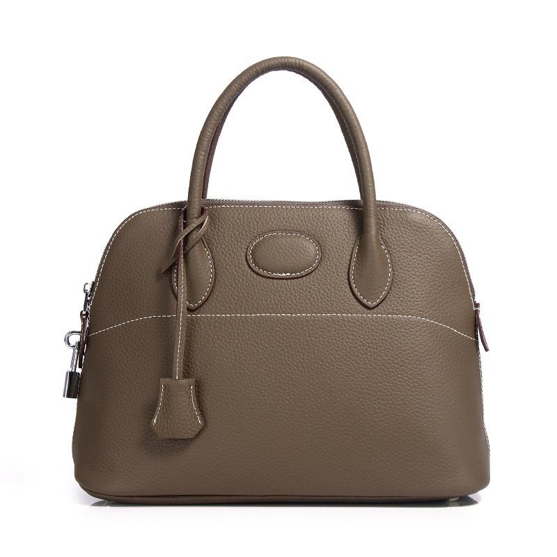 Bag Women's First Layer Cowhide Leather Women's Shell Bag Shoulder Bag Messenger Bag One Piece Delivery Fashionable and Versatile New Models