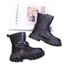2025 Autumn/Winter Girls' Mid-Calf Leather Boots with Side Zipper and Velvet Lining