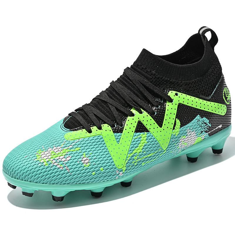 Football shoes Men's high-top broken nails Middle-aged children's students Youth men's competition training shoes AG training shoes