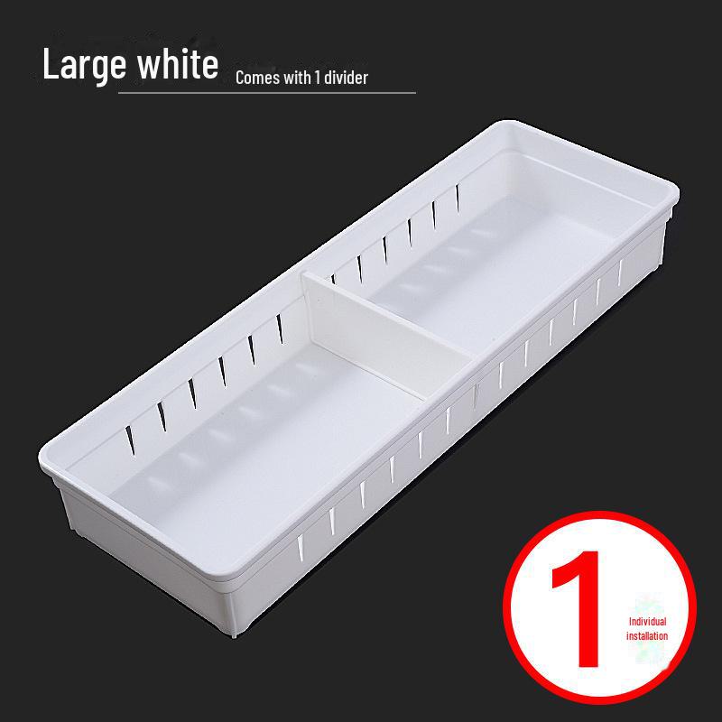 "Japanese-Style Retractable Drawer Organizer with Partitions"