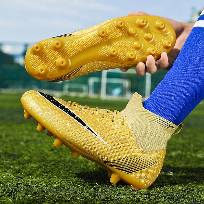 European Cup Football Shoes Men s High Top Student Game Training Spikes Shredded Nails Sports Football Shoes 31