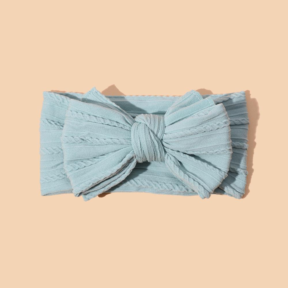 European & American Children's Double-Layer Bow Headband - Soft Nylon Infant Fontanel Protection 