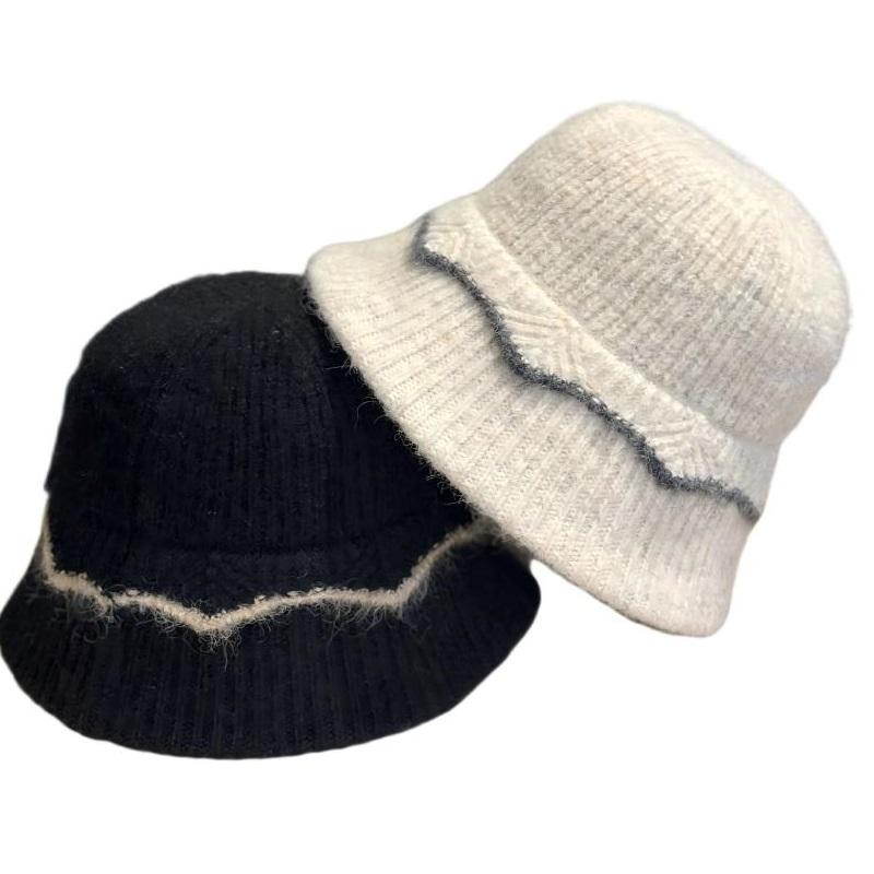 New Autumn And Winter Wool Knitted Fisherman Hat For Women Bucket Hat For Autumn And Winter Cold-Proof And Warm Bucket Hat