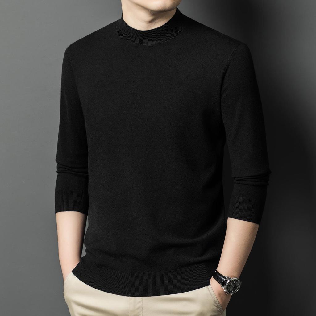 Men's Autumn/Winter Thick Wool Half-High Collar Sweater