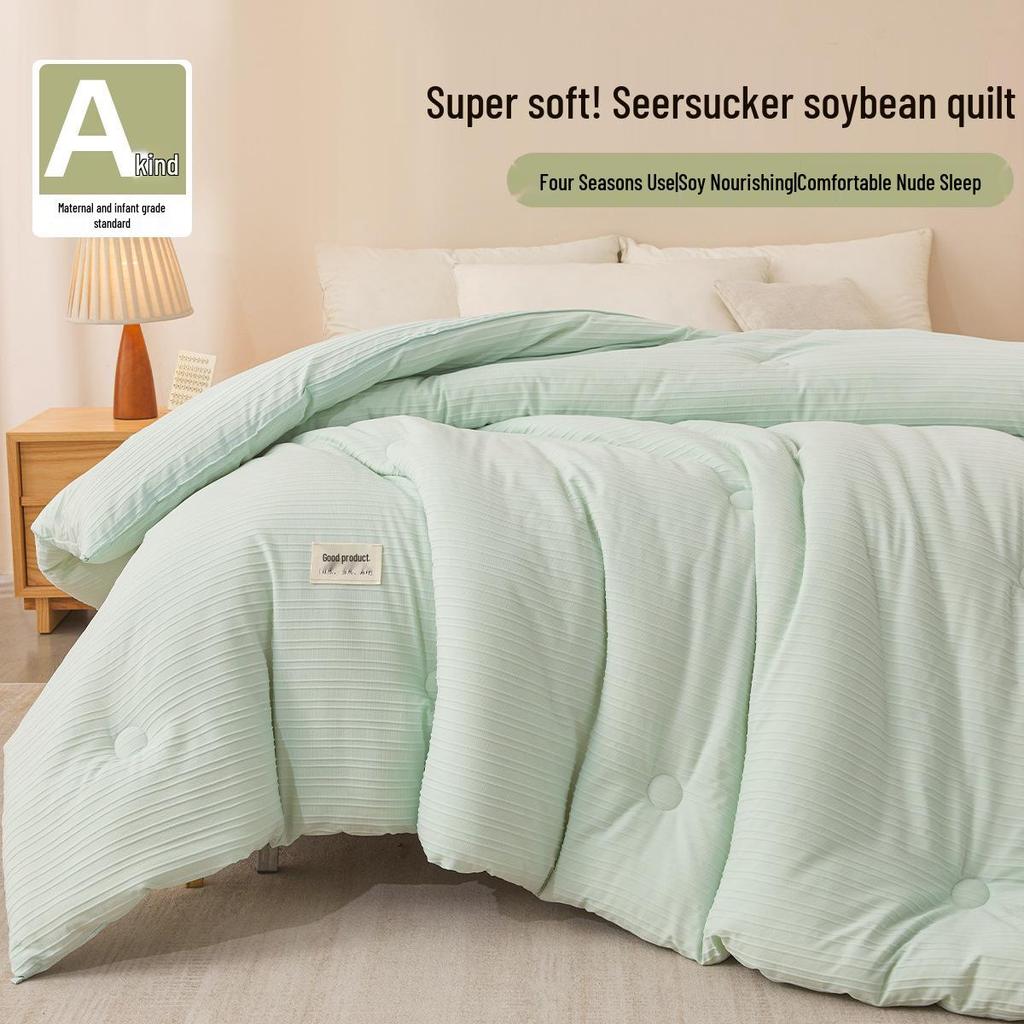 Class A Antibacterial Soybean Fiber Quilt: Thick, Warm, and All-Season Quilt.