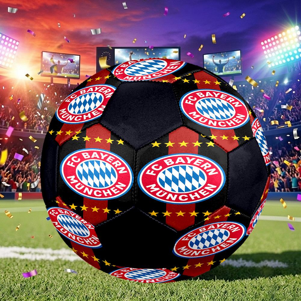 1 pz Pallone da Calcio Bayern Monaco Stemma Taglia Standard 5, Pallone da Calcio Resistente per Allenamento a Scuola Parco & Intrattenimento Quotidiano zq71415