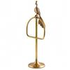 Freestanding Towel Holder PeacockThemed Tabletop Stand Brass