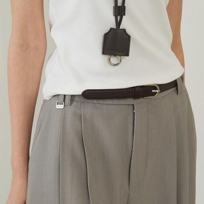 Fromwhere Classic Leather Belt Brown