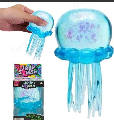 Squish Octopus Jellyfish Stress Ball Slow Rebound Soft Squeeze Fidget Toy Decompress Relief Beach Water Play Home Decor Gift