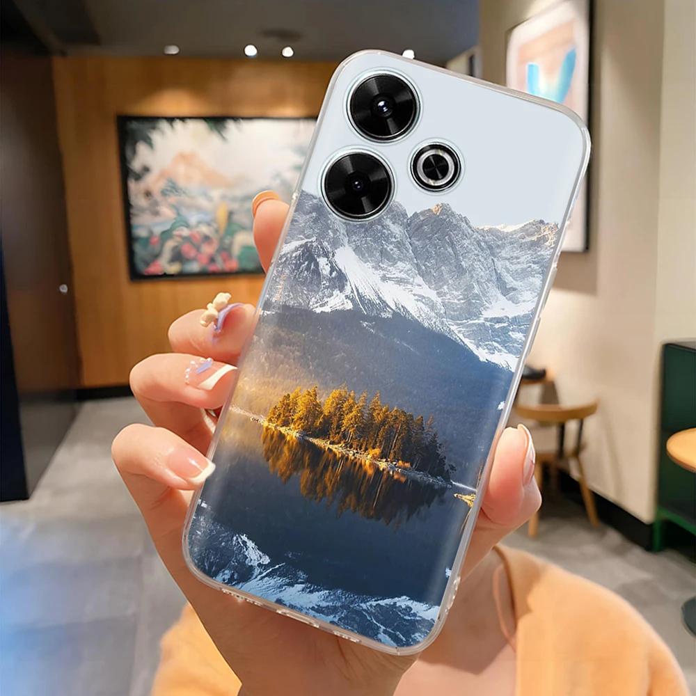 Klare Handyhülle für Poco F6 Weiches TPU-Silikon Niedliches Kaninchen Leichte Rückabdeckung für Xiaomi Poco F6 PocoF6 Pro Funda Cases Capa