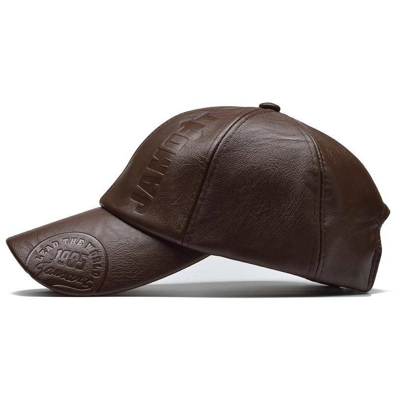 New Fashion Winter Unisex PU Leather Baseball Cap Outdoor Windproof Cold Protection Trucker Hats Street Personality Hip Hop Caps