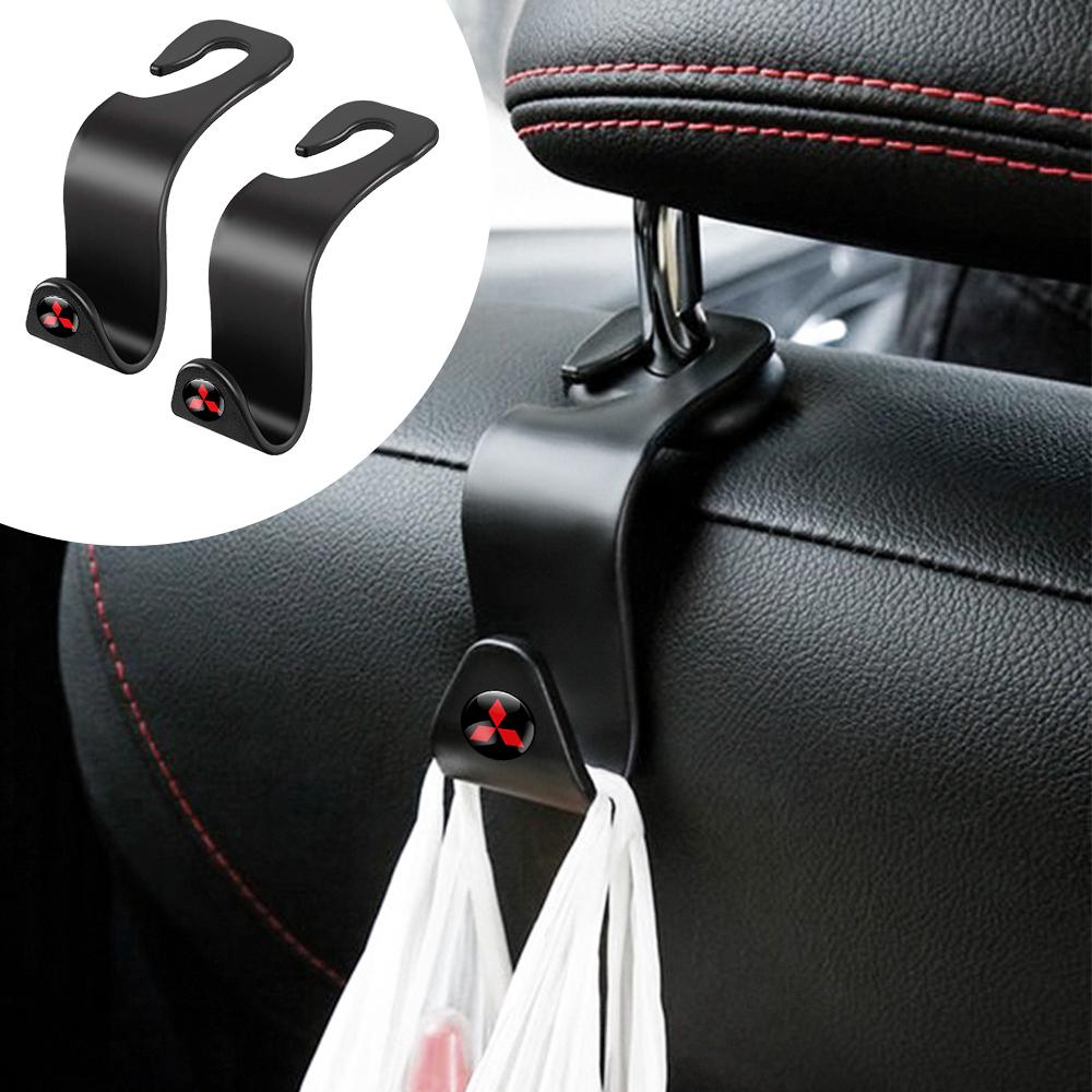 2/4 Stück Auto-Kopfstützenhaken Rücksitz-Aufbewahrungshaken Organizer für Mitsubishi Asx Lancer Pajero 4 Outlander 3 L200 Ex10 Colt