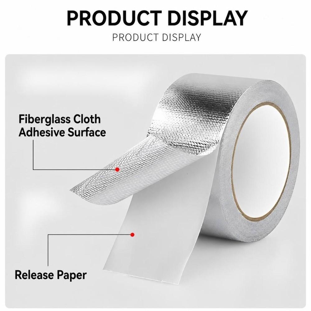 Self-Adhesive Aluminum Foil Tape High Temperature Fireproof Tape New Tin Foil Paper Tape