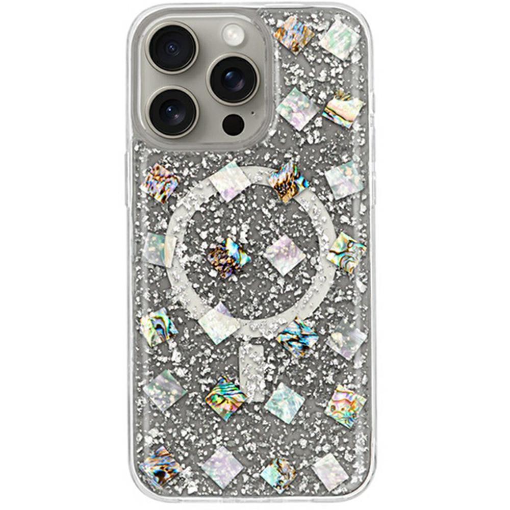 KZDOO Mag Flash Series for iPhone 16 Pro Case Compatible with MagSafe Seashell Shining TPU+PC Phone Cover