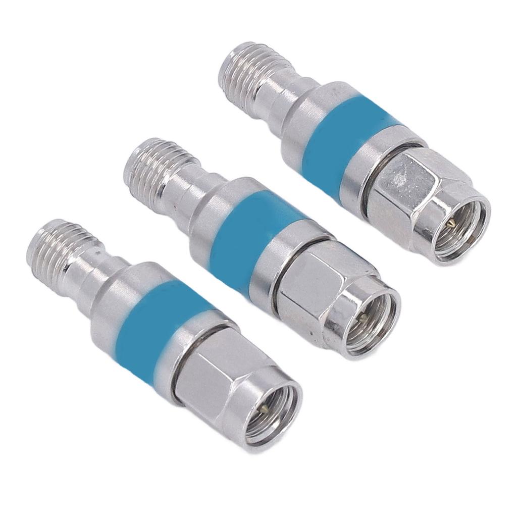 3 Pcs RF Coaxial DC Block 2W SMA Male to Female Stainless Steel 2dB RF Coaxial Attenuator