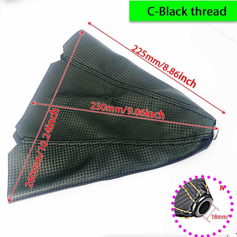 Car Gear Shift Collars PU Leather Carbon Fiber Car Gear Shift Knob Cover Shifter Boot Dust Cover Gaiter Accessories Universal