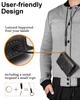 XGUO Crazy Horse Leather Passport Passport Travel Wallet with Airtag Credit Card Ticket Perfect Pitch Black Holder, 1-2 Holders, Slot, & Pockets,