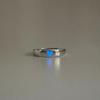 Punk Style Luminous Ring Blue Pink Color Adjustable Ring New Love Heart Ring  for Women Men