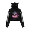 Hot Fashion Kpop Demon Hunters Saja Boys Figures Girls Short Cat-Eared Hoodie for Autumn and Winter Casual Sweatshirt Outfit