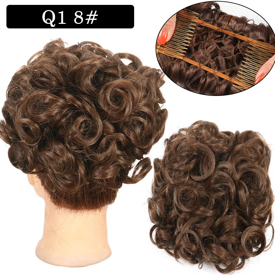 Combs Messy Bun Hair Piece Curly Dish Hair Buns Extension Thick Chignon Hairpiece Clip in Ponytail Scrunchies Hair Pieces for Women