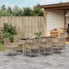 Garden Dining Set 9 pcs Beige Poly Rattan