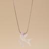 Retro Personalized Design Luxury Bird Swallow Pendant Necklace Thin Rope Collarbone Chain