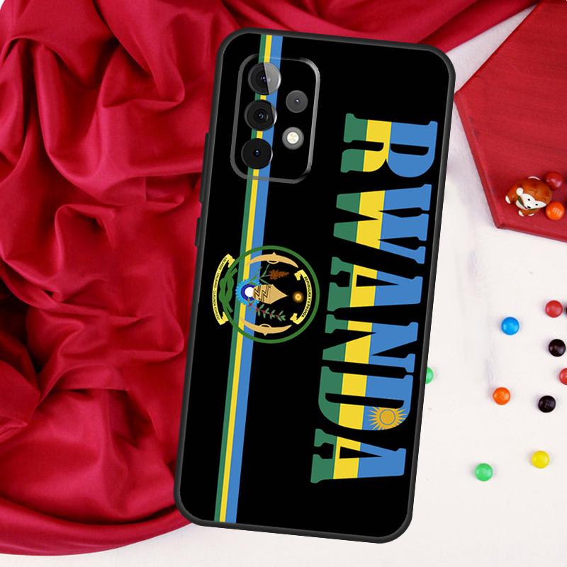 Rwanda Flag Coat Of Arms For Samsung Galaxy A26 A05 A06 A16 A54 A34 A14 A22 A32 A52 A55 A35 A15 A53 A13 A56 A36 Case
