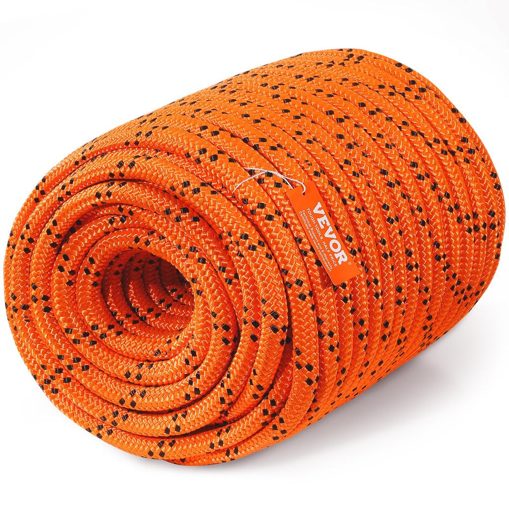 VEVOR Baumkletterseil für Baumpfleger Doppelt geflochten Polyester 1,9 cm (3/4 ") x 67,1 m (220') 24-Strang