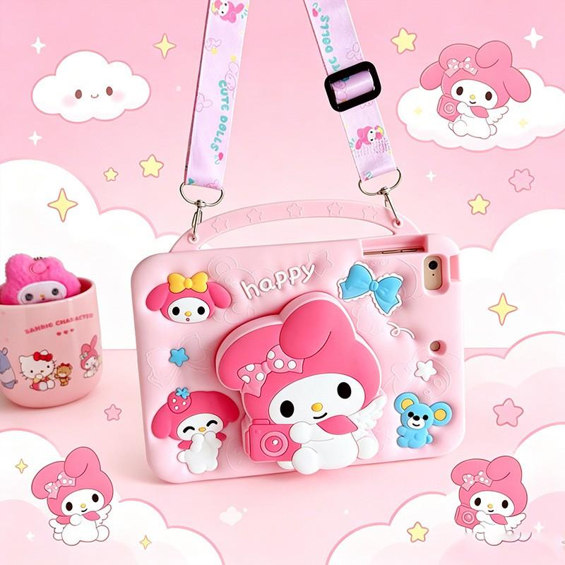 Soft Silicone Cartoon Case Redmi Pad 2 SE 9.7 8.7 11 Inch Lenovo Xiaoxin With 360 Rotating Stand Pen Slot