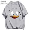 Cute Duck Is Very Nervous Print Men T Shirts Hip Hop ONeck TShirt Soft Cotton Male Sportswear Casual Comfortable Clothes