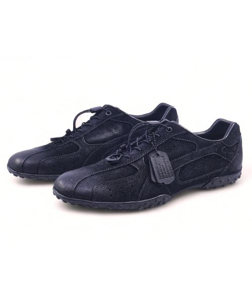 [YASE] Spider Wax Washed Sneakers Black 0037FWTBK 235