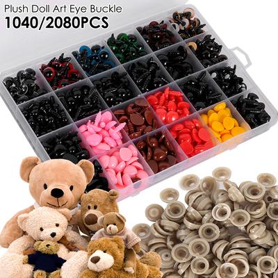 Sicherheitsaugen und -nasen aus Kunststoff für Spielzeug Puppen Basteln Teddybärpuppen Weiches Häkelspielzeug Herstellung Stofftier Amigurumi Zubehör