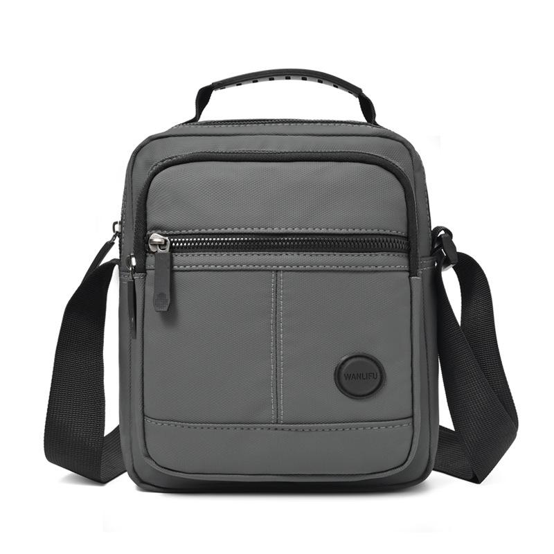 

Мужская сумка через плечо Оксфорд Легкая Однотонная Сумка для поездок на работу Сумка через плечо для бизнеса и путешествий Многослойная Сумка-кроссбоди серый