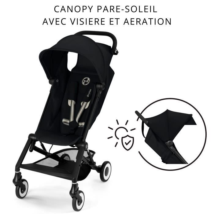 Poussette canne ultra-compacte Agis CYBEX - 5 à 22 kg (6 mois - 4 ans) - poussette légère 6,3 kg - compatible avion - Magic Black