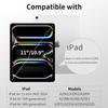 Funda Protectora de Acrílico para iPad con Alta Transparencia y Ranura para Lápiz para 10.9/11 pulgadas Pro 2024 y Air 4/5/6