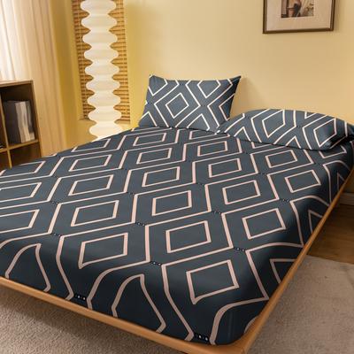 1 Stück Bettlaken mit Memory-Time-Muster, mattiert, Schlafzimmer-Druckbettüberwurf, Bettwäsche (Ohne Kissenbezüge)