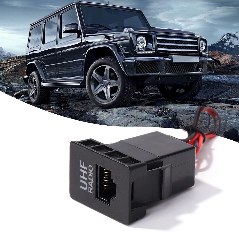 Car Dash Switch Panel Blank RJ45 Microphone Mic Socket Adapter UHF Radio Pass Through Connector Auto Accessories