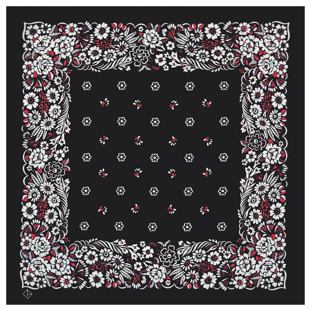 Multiuse Flower Pattern Headscarf for Street Dance Digital Print Head Covering Outdoor Activity Cycling Hiking Headscarf