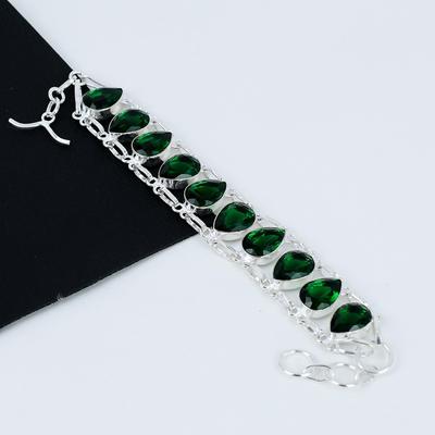Green Apatite Bracelet Green Apatite Gemstone Handmade 925 Sterling Silver Bracelet Green Apatite Bracelet For Gift Unisex Bracelet For Her