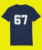 BESPOKE RETRO NUMBERS: Choose Your Number(s) Premium Organic T-Shirt With Numbers In Ivy Style Numbers. Small To 4XL