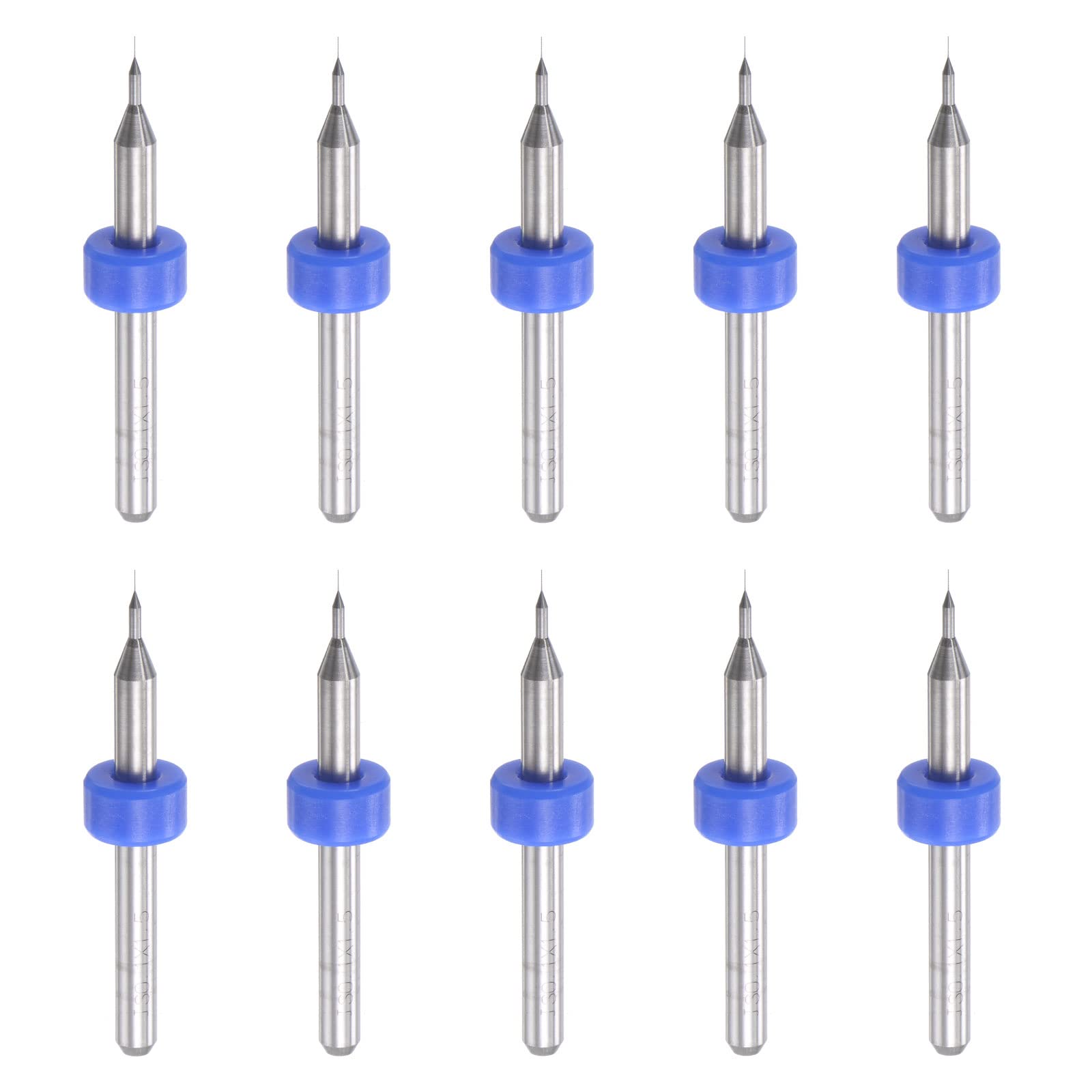 

uxcell Micro PCB Drill Bit Set 3.175mm Shank 0.1mm Solid Tungsten Carbide CNC Engraved