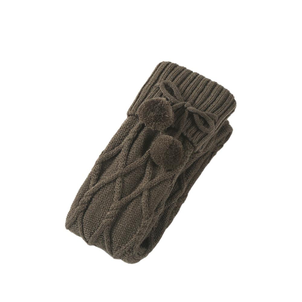 Plush Ball Long Tube Socks Ins Thicken Knitted Stockings Sweet Knee High Stockings Home