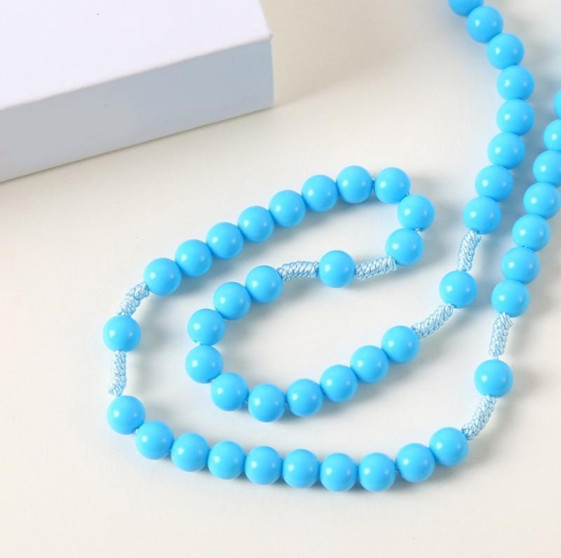 2 Pack Religious Gift Set for Catholic Children Prayer Beads Rosary Necklace Including Medals and Crosses Pendant Charm