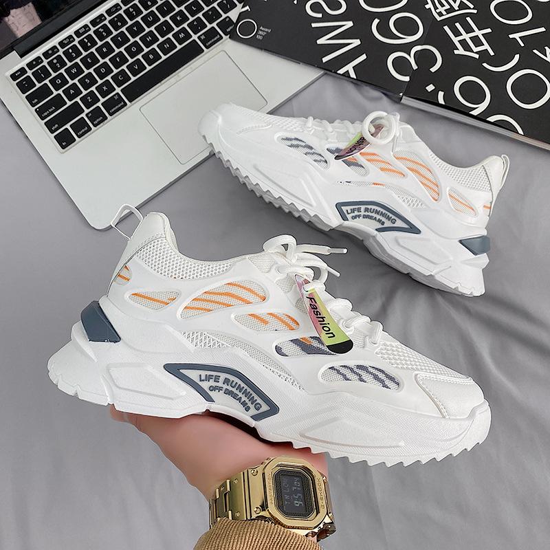 Fashion 2024 Men Casual Shoes Summer Heighten Sneakers Breathable Lace-Up Men's Sport Running Shoe Fashion Man Thick Soles Mesh Footwear