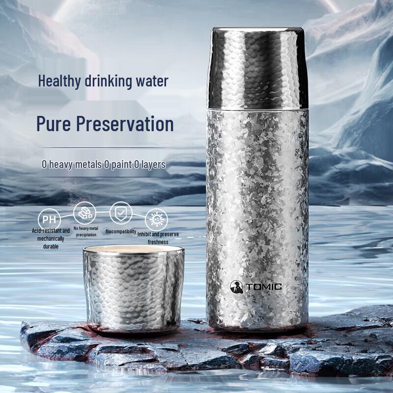 TOMIC Pure Titanium Insulated Tea Infuser Mug