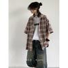 Spring And Autumn Winter Checkered Long Sleeve Men'S Youth Fashion Versatile Harajuku New Loose Shirt Men'S Shirt