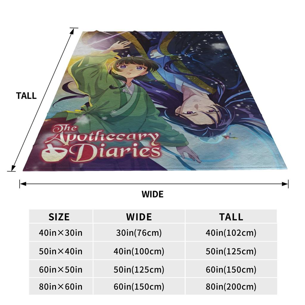 Maomao Jinshi Anime Blanket Fleece The Apothecary Diaries Soft Throw Blankets for Airplane Travel Bedroom Quilt
