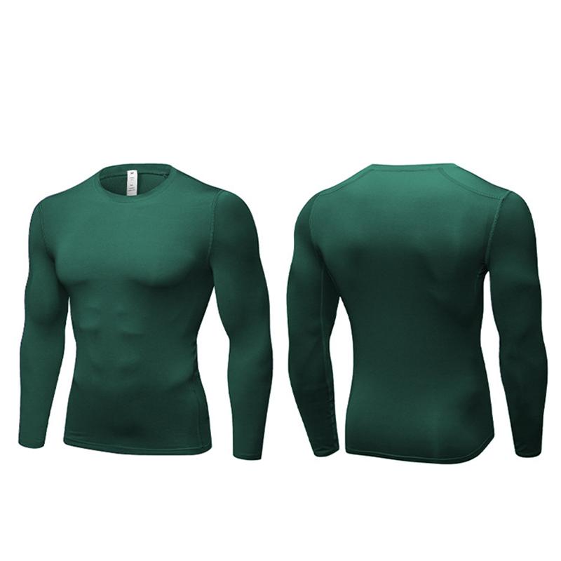 IELGY Sonnenschutz schnelltrocknend dreidimensionale enge Lauf mehrfarbige T-Shirt Training langärmelige Männer