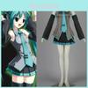 Exquisites Hatsune Miku Vocaloid Cosplay Kostüm Perücke Oberteile Kleid Krawatte Komplettes Outfit