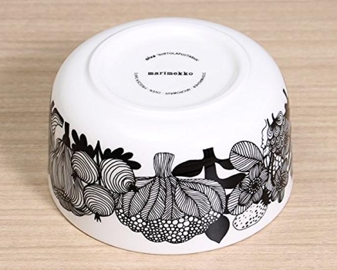Marimekko Siirtolapuutarha White and 068424 096 Bowl, 12.5cm, 500ml, Black, [Used]